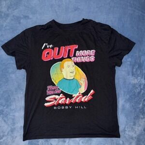 King of the Hill Bobby Hill black cotton t-shirt Size L
